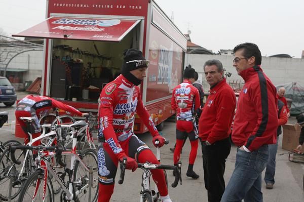 Riders prepare for a spin through the earthquake damaged city.