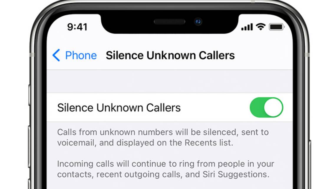 iPhone Silence Unknown Callers