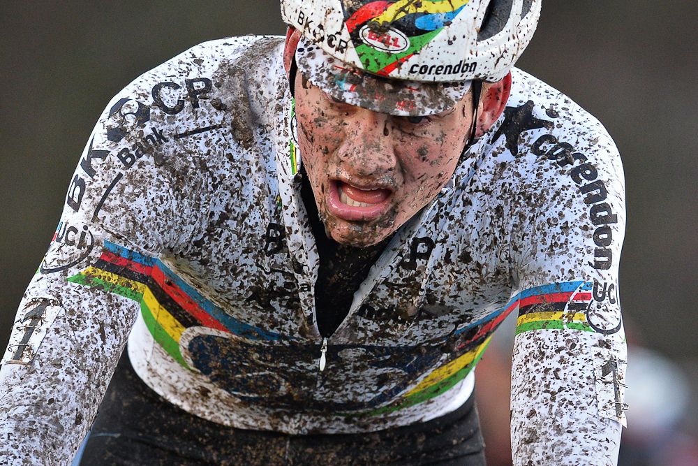 Mathieu Van Der Poel competes in the men elite category of the Koksijde cyclocross