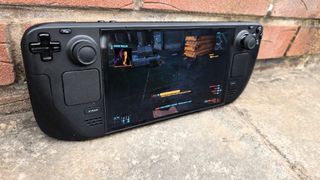 Steam Deck OLED playing Cyberpunk 2077