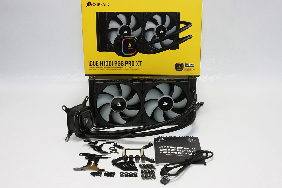 Corsair H100i RGB PRO XT unboxed