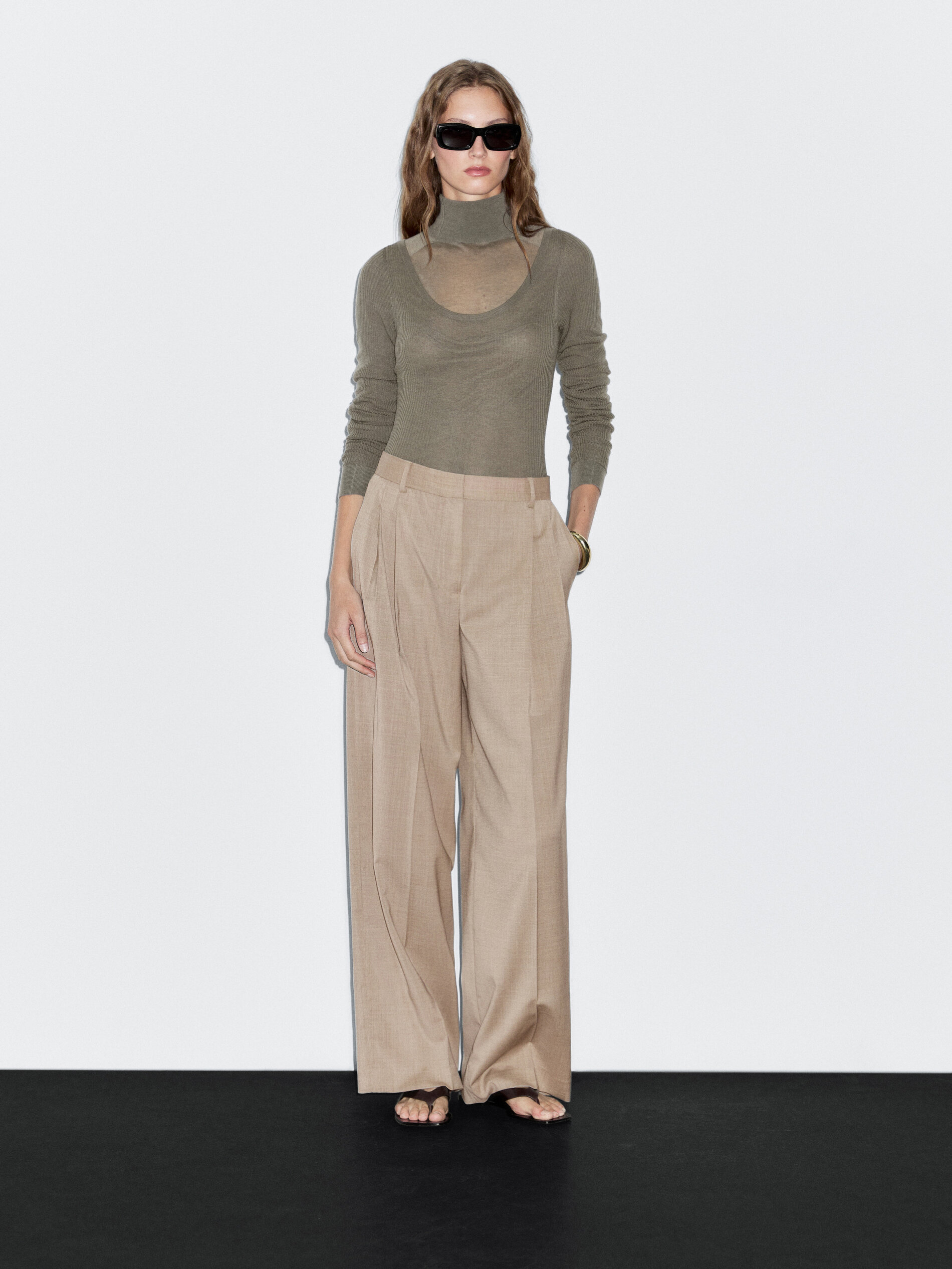 Wool Trousers With Darts