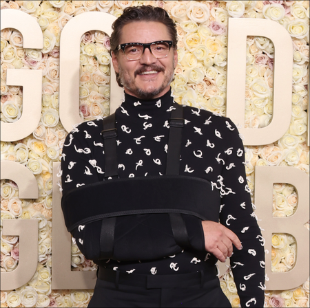 Pedro Pascal at the 81st Golden Globe Awards held at the Beverly Hilton Hotel on January 7, 2024 in Beverly Hills, California.