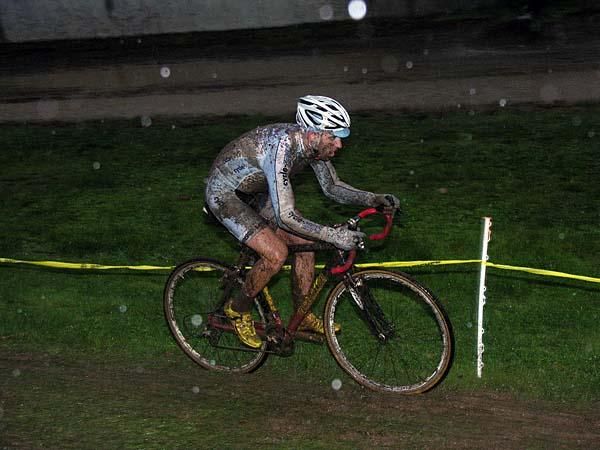 Adam Myerson in the mud before he double flatted.