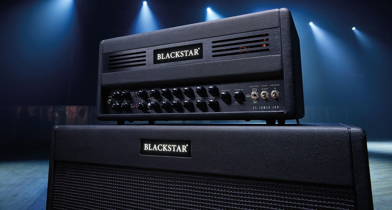 Blackstar St James 100: the British brand's new flagship tube amplifier is available as a head and matching cabinet or as a 2x12 combo.