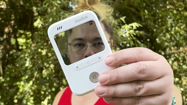 Godox C100 being held by James Artaius outdoors