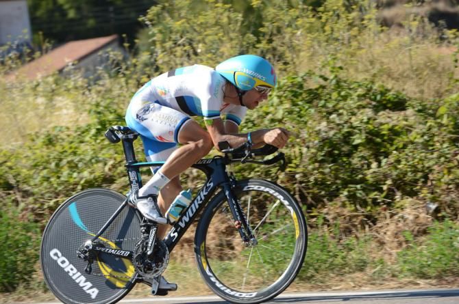 Estonian time trial champion Tanel Kangert (Astana) finished 14th in the Vuelta time trial