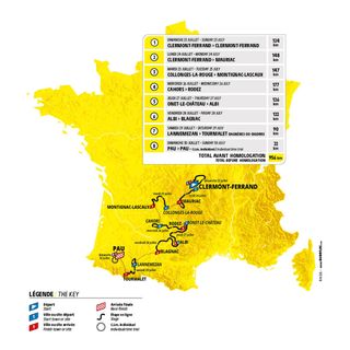 Tour de France Femmes 2023 Map