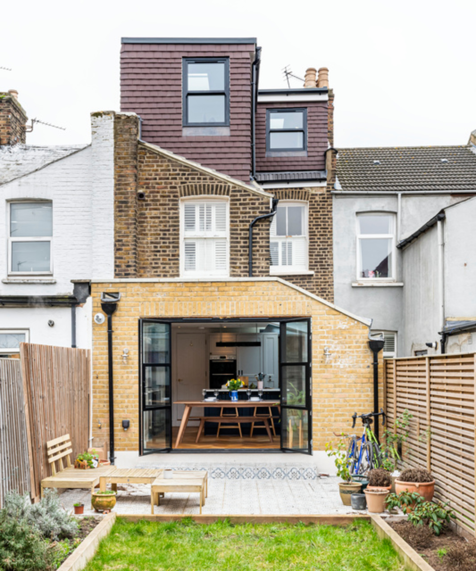 terraced Victorian house with double dormer loft conversion