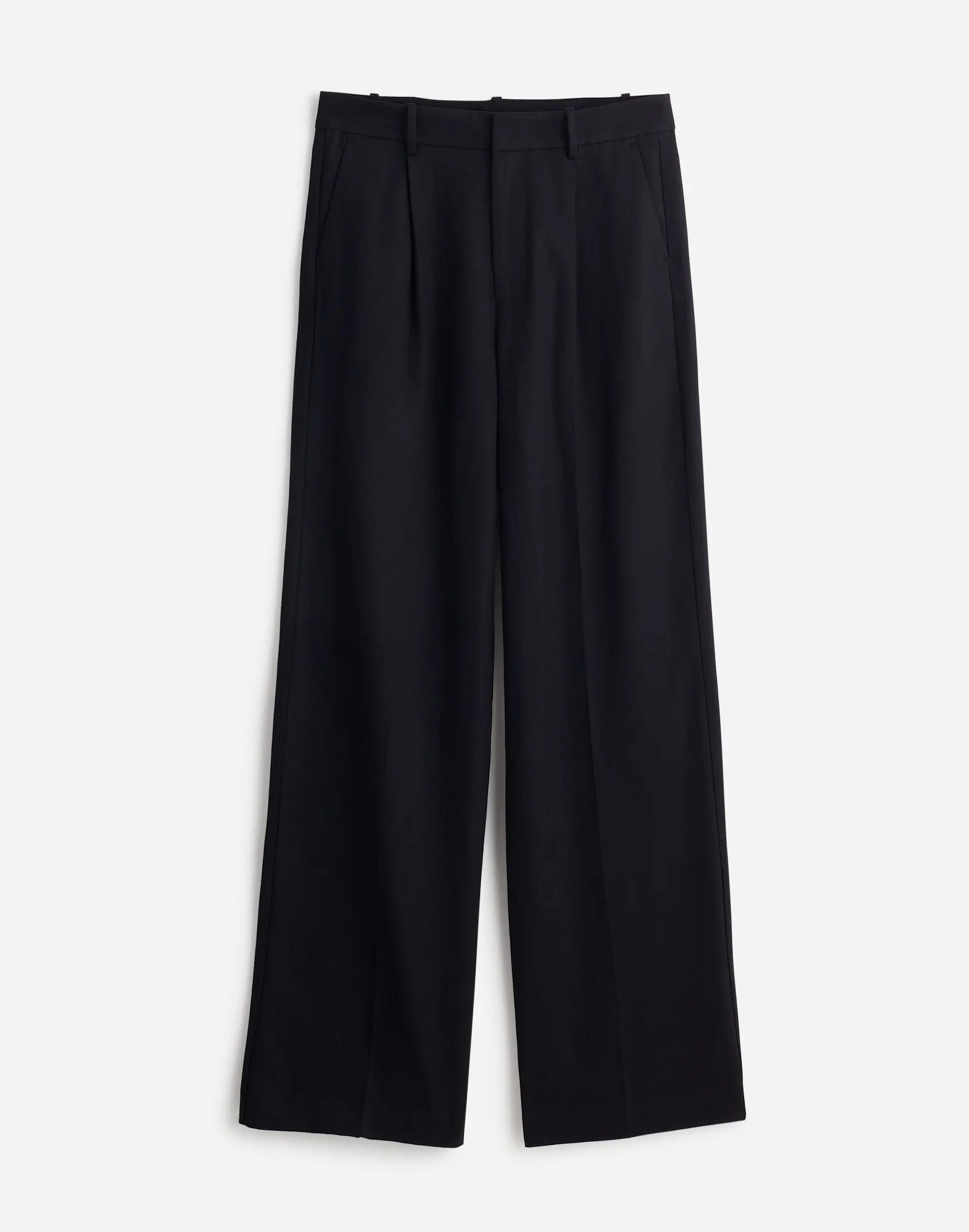 Slouchy Straight Pants in Drapey Twill