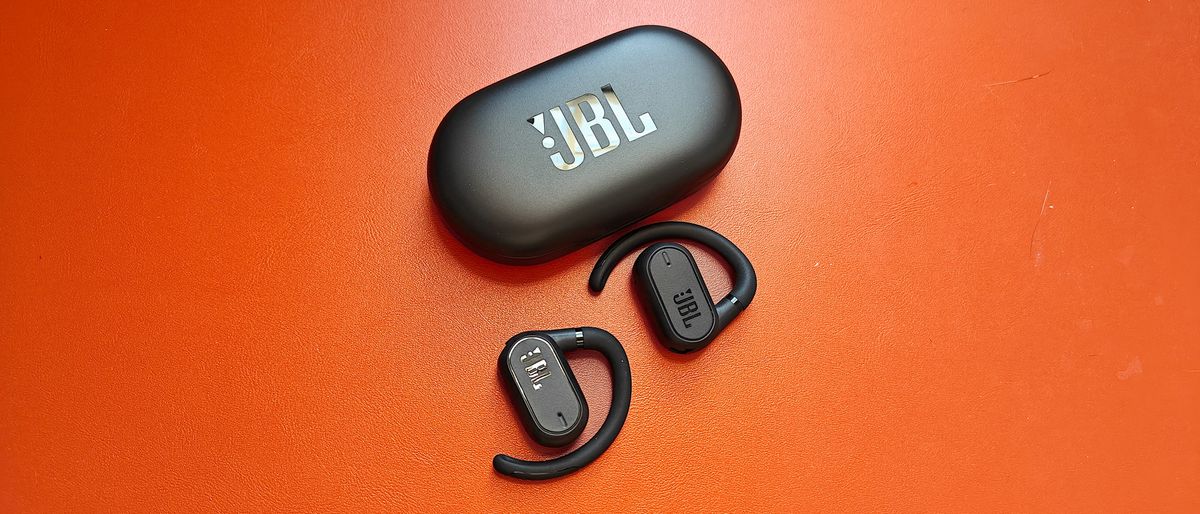 JBL Soundgear sense on an orange background