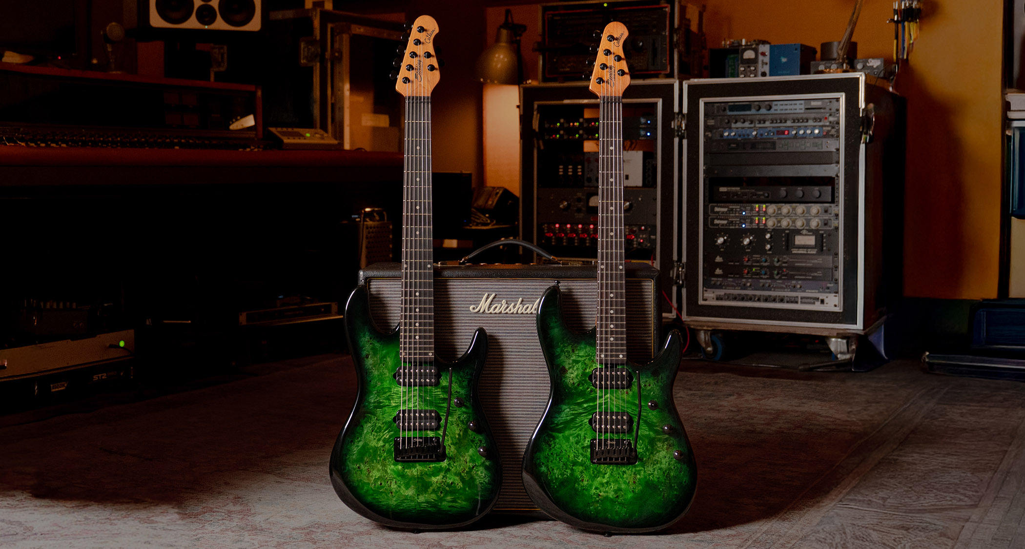 Sterling By Music Man Jason Richardson Cutlass: available in six or seven-string variants, both in a Kokiri Forest trans-green finish, this is a more affordable take on Richardson's high-performance electric.