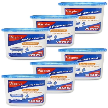 Vacplus Moisture Absorbers, 6 Pack, 10.5 Oz, Leakproof Humidity Absorber, Fragrance Free