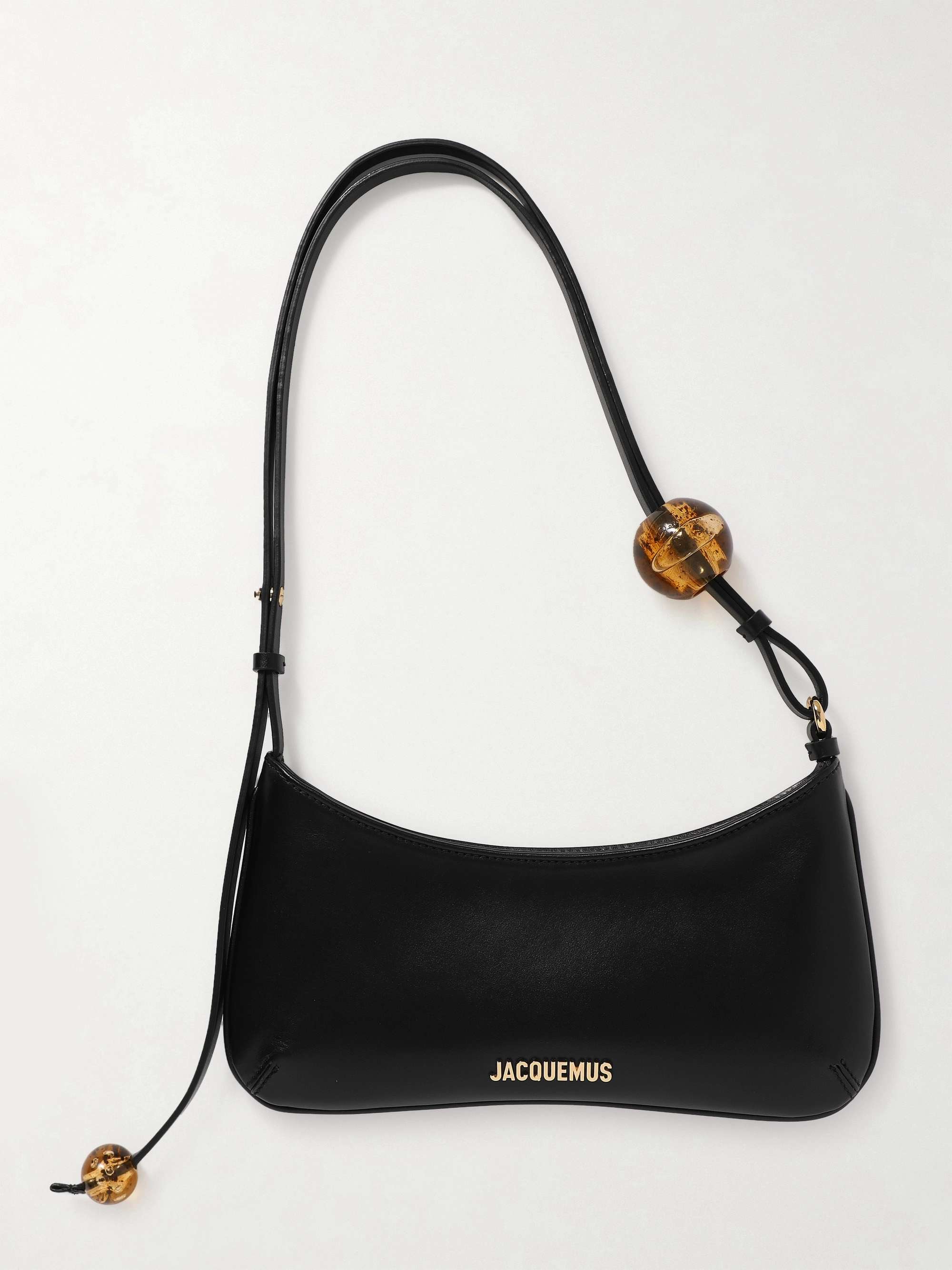 The Bisou Perle Embellished Leather Shoulder Bag
