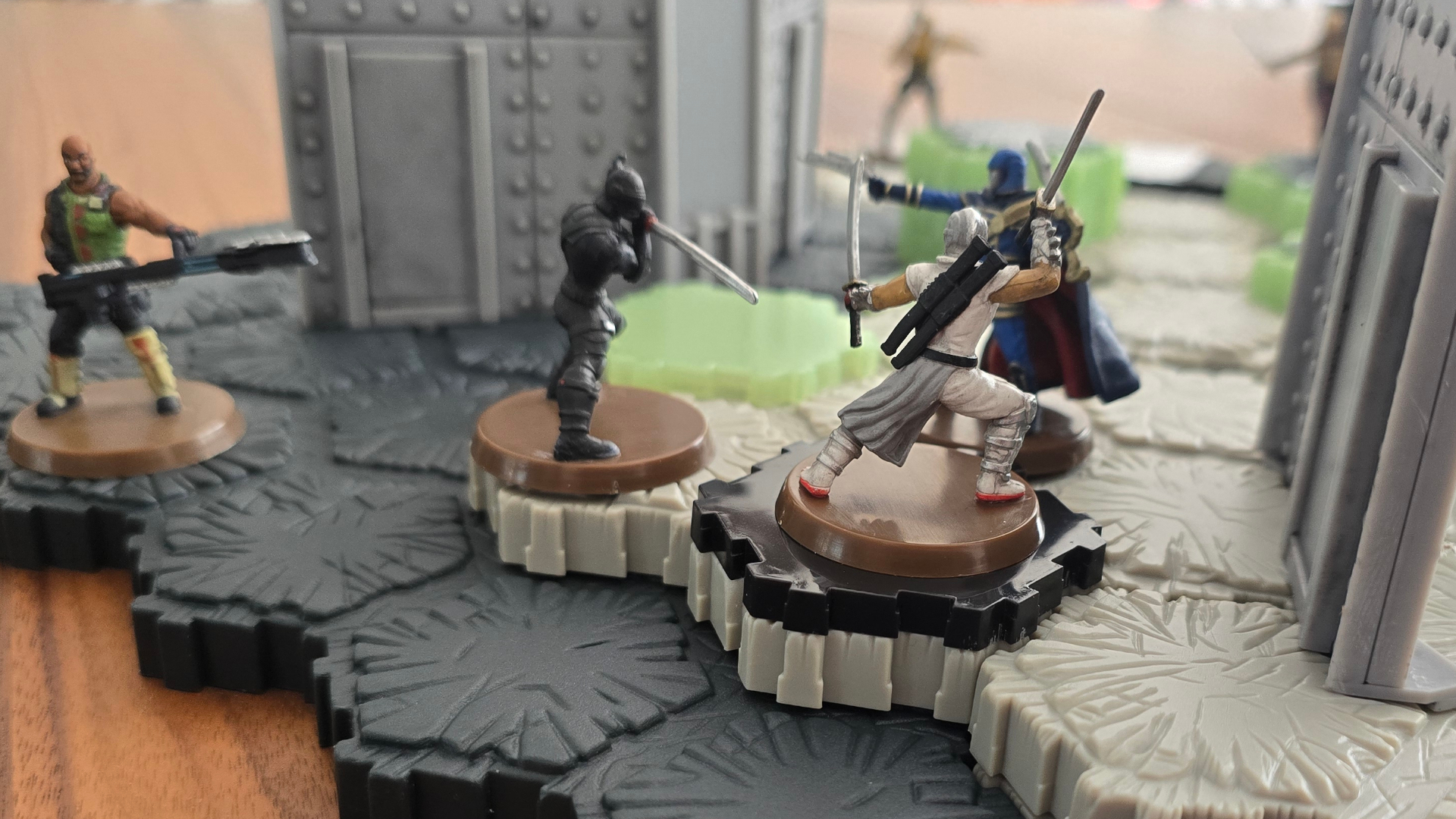 G.I. JOE Heroscape models on tile terrain