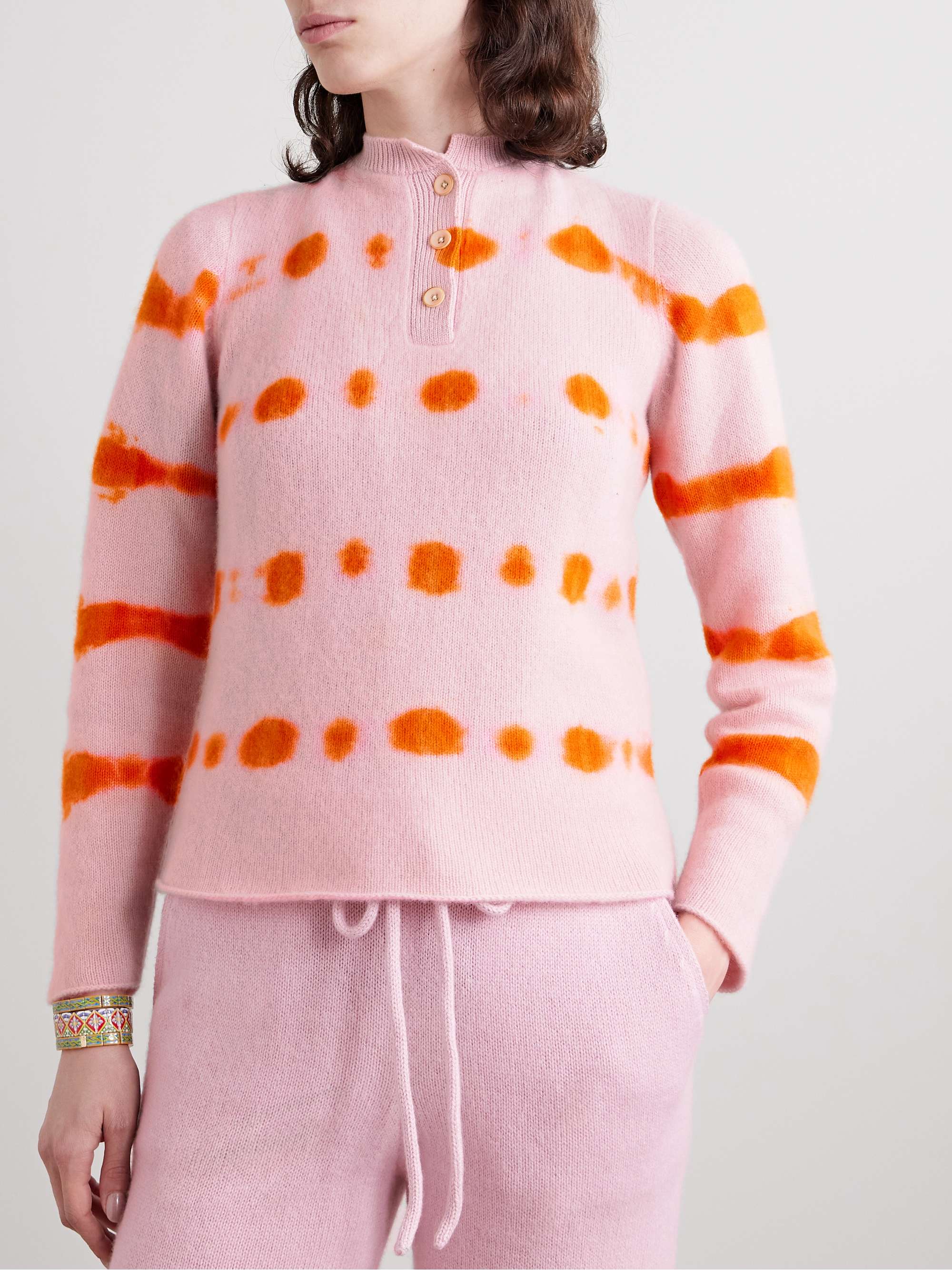 Rave Tie-Dyed Brushed-Cashmere Sweater