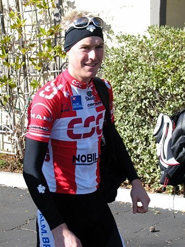 Lars Bak in the Danish champ's jersey looks set to get in some more miles