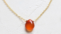 Etsy, Carnelian Necklace handmade by Vermeer ($12 and up)&nbsp;