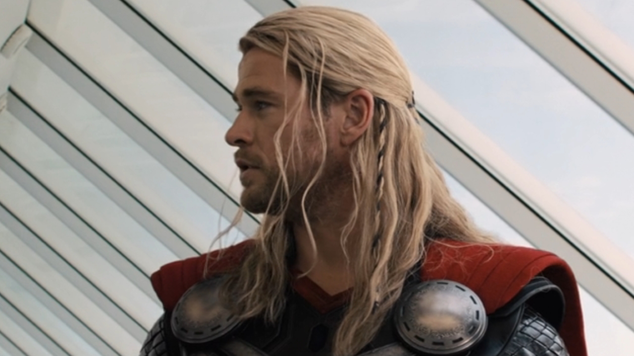 Thor with Loki's hair braided in his in Avengers: Age of Ultron