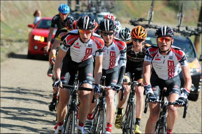 BISSELL Pro Cycling taking charge.