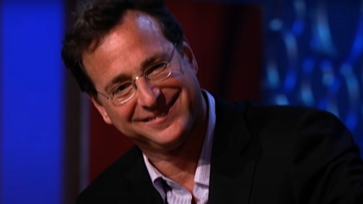 Bob Saget laughs at the Comedy Central Roast of Bob Saget.