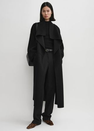 Signature Wool Cashmere Coat Black