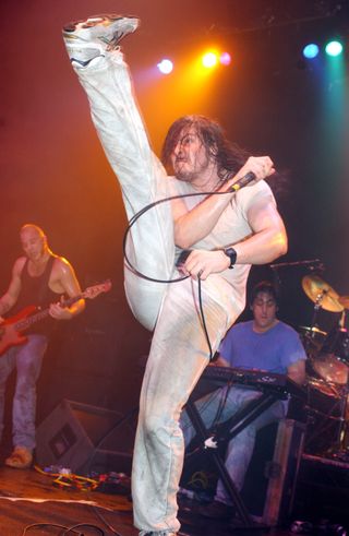 Andrew WK on stage in 2002