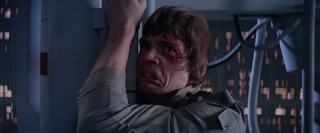 Mark Hamill as Luke Skywalker "I am your father" scene in Star Wars: Empire Strikes Back