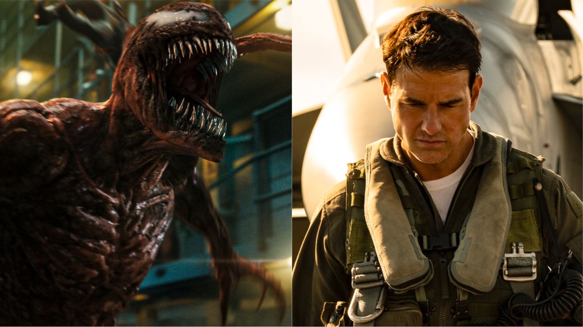 Venom and Top Gun: Maverick images side-by-side