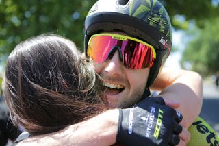 Luke Durbridge (Mitchelton-Scott) enjoys the moment