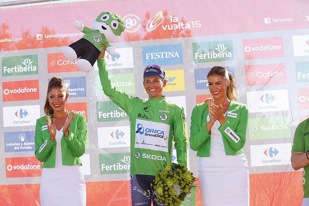 Esteban Chaves (Orica-GreenEdge) leads the mountains classification