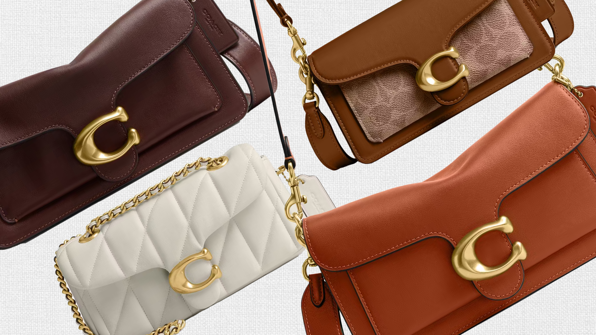 Coach Tabby bag on plain background