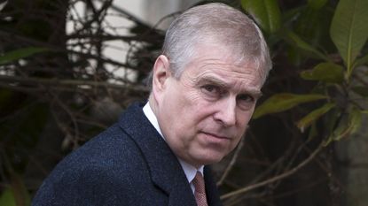 Prince Andrew, Duke of York leaves the Easter Sunday service