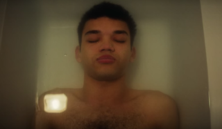 Justice Smith in bathtub in All the Bright Places