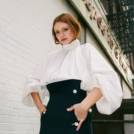 Colby Minifie photographed by Emily Soto in NYC for Who What Wear.