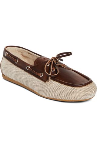 Canvas & Leather Boat Shoe