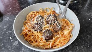 Spaghetti & meatballs cooked with the Ninja Speedi