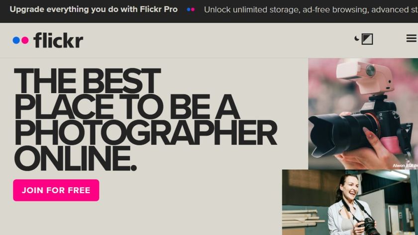 Website screenshot of Flickr (September, 2025)