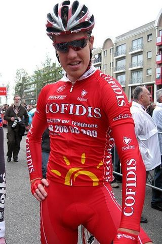 Tyler Farrar (Cofidis) was in good spirits at the start...