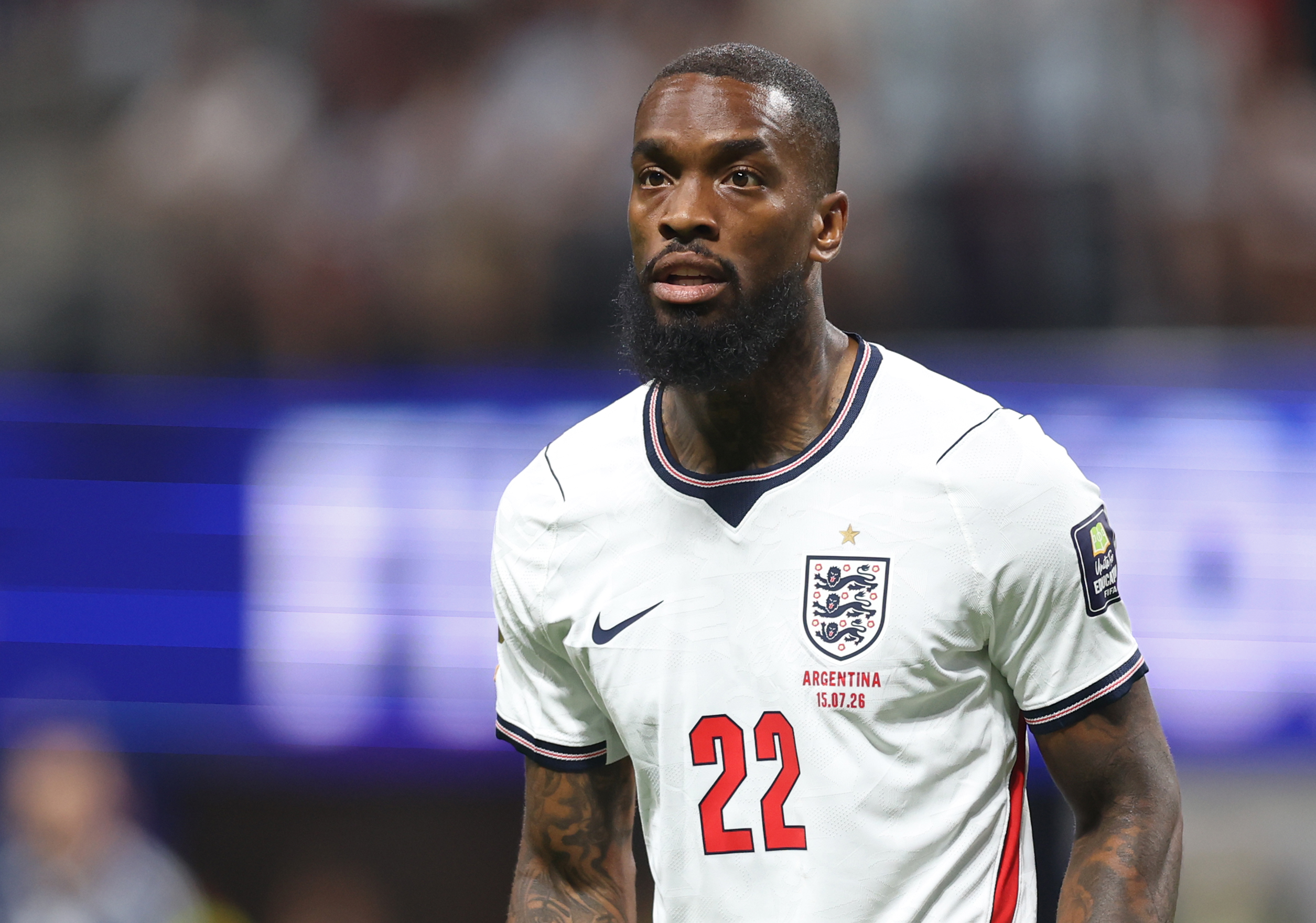 ATLANTA, GEORGIA - JULY 15: England&amp;amp;apos;s Ivan Toney during the FIFA World Cup 2026 Semi Final match between England and Argentina at Atlanta Stadium on July 15, 2026 in Atlanta, United States. (Photo by Rob Newell - CameraSport via Getty Images)