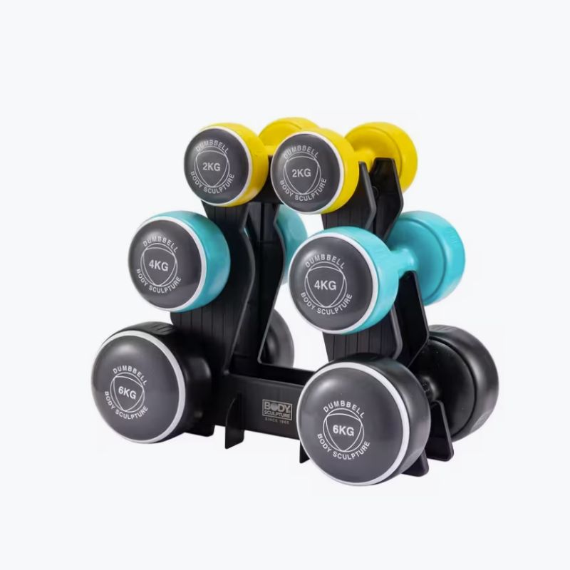 Body Sculpture dumbbell rack from 2kg to 6kg