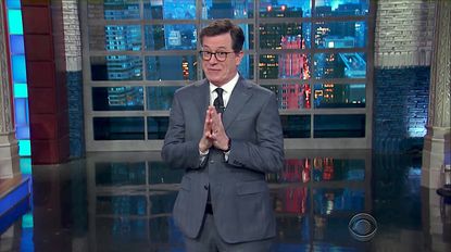 Stephen Colbert prays that Trump does his own news briefings