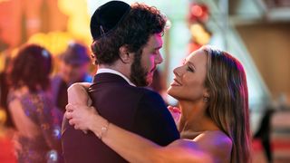 Adam Brody and Kristen Bell in "Nobody Wants This" on Netflix