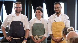 Danny, Dan and Savanna present dishes in the Top Chef: Wisconsin finale.
