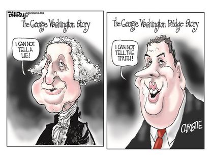 Political cartoon Chris Christie bridge scandal
