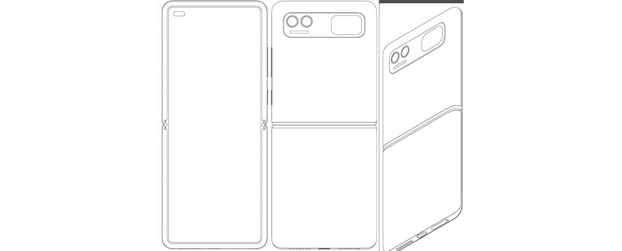 Xiaomi clamshell foldable phone patent