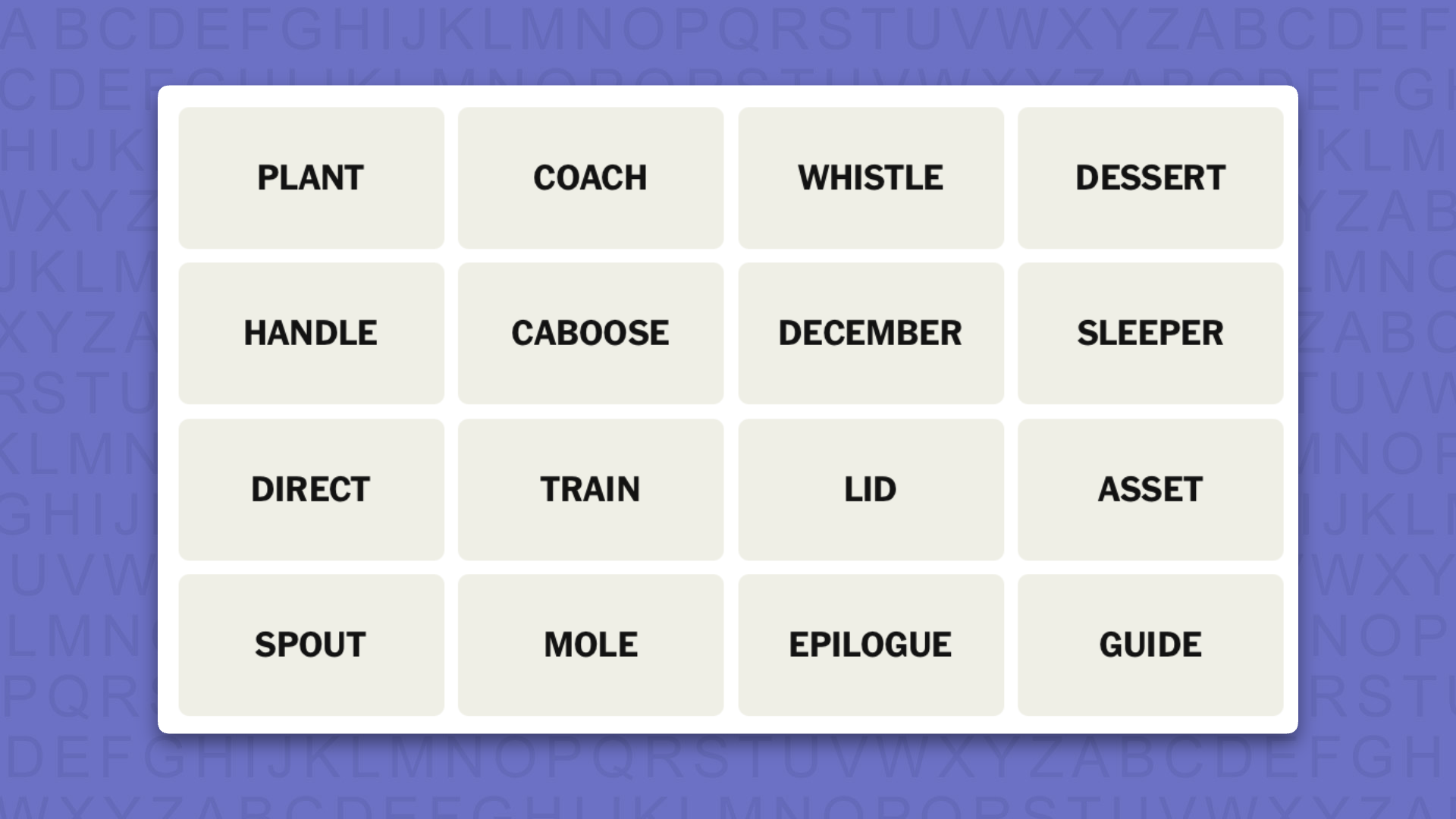 NYT Connections hints for game 1192 on a purple background