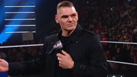 Gunther with a microphone on Monday Night Raw