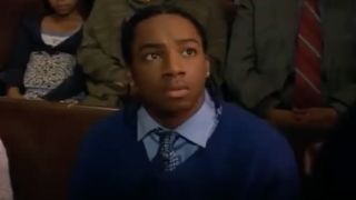 Jordan Lewis (Lil' JJ) sits in church on Just Jordan