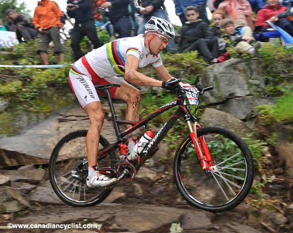 The course proved a challenge for World Champion Christoph Sauser.
